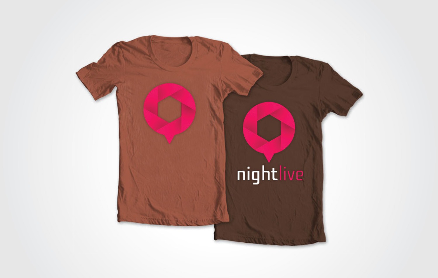 comunicação visual - night live camisetas